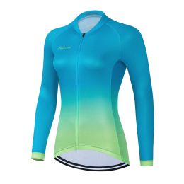 2023 Women Cycling Jersey Long Sleeve MTB Cycling Clothing Spring Autumn Bicycle Maillot Ropa Ciclismo Sportwear Bike Clothes