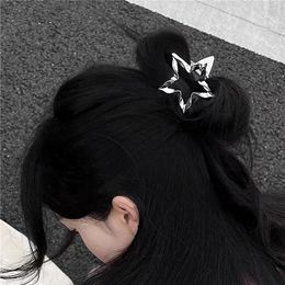 Golden Silvery Metal Star Hollow Hair Claw Clip Korean Y2k Accessories Sweet Cool Pentagram Hairpin For Girls Women Headdress