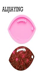 0090 DIY Shiny Football Moulds keychain silicone Mould epoxy resin molds7419316