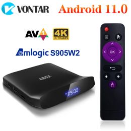 Box VONTAR A95X W2 TV Box Android 11 Amlogic 4GB RAM 64GB Support Dual Wifi 4K 60fps VP9 BT5.0 Youtube Media Player 2GB 16GB A95XW2