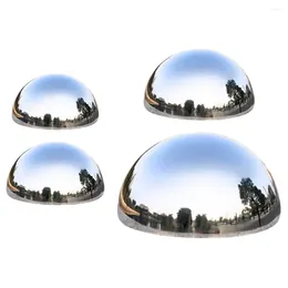 Decorative Figurines 4Pcs Gazing Hemisphere Ball Stainless Steel Garden Mirrors
