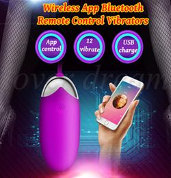 Sex Shop Usb Charge Bluetooth Wireless App Remote Control Egg Vagina Masturbator Vibrator Adult Sex Toys For Woman Sex Machine Y191715624