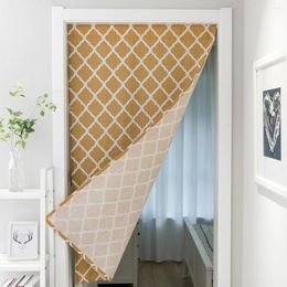 Curtain Classic Geometric Printed Door Curtains Hanging Partition Fabric Art Feng Shui Bathroom Half Curt