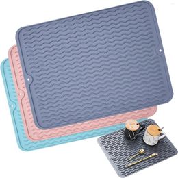 Table Mats Silicone Dish Drying Mat Kitchen Sink Protector Drainer Heat Resistant Placemat Accessory