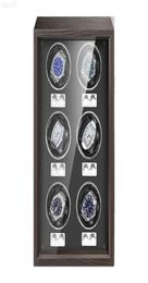 Winder Box Automatic Wood Luxury HighEnd 6 Slot Automatic es Box Antimagnetic Mute Case Clock S J220825 J220906237r4370468