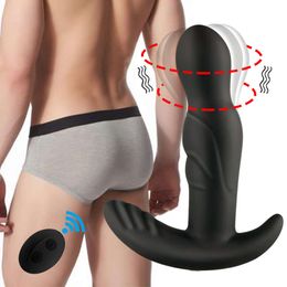 360 Degree Prostate Massager Rotating Anal Vibrator Male Masturbator Butt Plug Vibrators sexy Toys For Men Stimulator