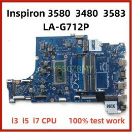 Motherboard LAG712P For DELL Inspiron 3480 3580 3583 Notebook Mainboard EDI54 0TWYDT 0VFMW4 I3 I5 I7 CPU DDR4 Laptop Motherboard