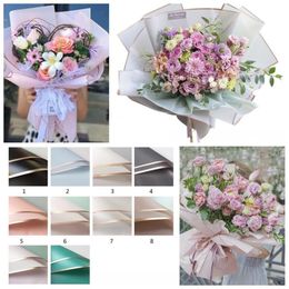 Florist Gift Wrap Paper 20pcslot 58X58CM Flower Bouquet Waterproof Wrapping Supplies Wedding Valentine Present Wrapping Decor4863105