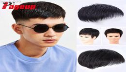 Pageup Synthetic Short Wigs Toupee Hair For Men039s Male Black Wig Natural Young Man Balding Sparse Cut Style L2208091505924