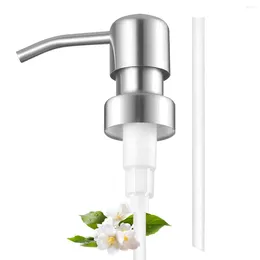 Liquid Soap Dispenser Leeseph Pump Head 304 Stainless Steel Brushed Finish 2.5cm Neck Size Replacement For Kitchen Bathroom