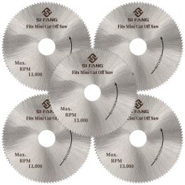 5PCS Mini Circular Saw Blade 50mm HSS High-speed Steel Wheel Discs 10mm Aperture for Wood Aluminium Metal Plate Cutting Tool