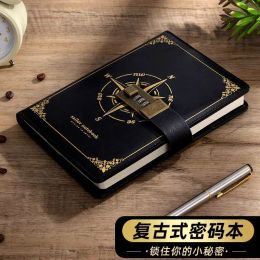 Notebooks 200pages Cypher Book with Lock Diary Notebook Boy Simple Literature and Notebook Creative Notepad School