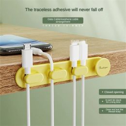 Sticking Buckle Flexible Data Line Finishing Wire Clip Wire Organizer Cable Holder Data Line Storage Winding Clamp