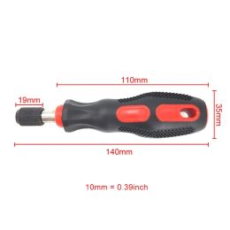 M6CF 1/4" 6.35mm Screwdriver Bit Holder Self Screwdriver Holder with PP+TPR Handle