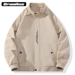 Men's Jackets Men Spring Autumn Fashion Casual Windproof Outdoor Jacket Coats Breathable Trendy Versatile Stand Collar