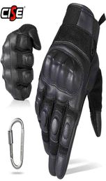 TouchSceen Leather Motorcycle Full Finger Gloves Black Motorbike Motocross Riding Racing ATV Bike BMX Bicycle Protective Men2152825