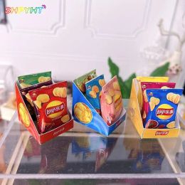 1:12 Mini Potato Chips Model W/Back Box Miniature Fried Chips Mini Pretend Food for Blyth Barbies BJD Doll House Toys Accessorie