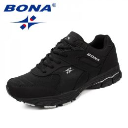 Boots Bona New Classics Style Men Running Shoes Lace Up Men Athletic Shoes Outdoor Jogging Sneakers Comfortable Light Free Shipping