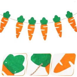 Party Decoration Cloth Carrot Flag Home Decor Easter Hanging Bunting Ornament Festive Non-woven Fabric Banner