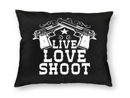 CushionDecorative Pillow Luxury Live Love Throw Case Decoration Custom USA Handgun Pistol Cushion Cover 40x40cm Pillowcover For L73640531