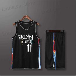 Men's Tracksuits 11th place mens tennis basketball jersey main competition team short sleeved uniform training vest and shorts T240409