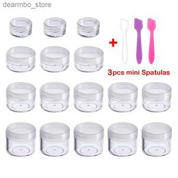 Food Jars Canisters 50/100Pcs 2 3 5 10 15 20 Empty Plastic Cosmetic Cream Jar Transparent Sample Makeup Pot Eye Shadow Lip Balm Container L49
