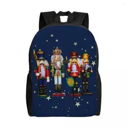 Backpack Holiday Nutcrackers And Cozying Up By The Fire Water Resistant College School Christmas Decoration Bag Printing Bookbag