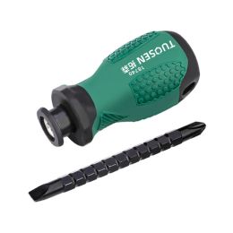 Stubby Screwdriver Lightweight Slotted for Cross Screwdriver Bit Telescopic Screwdriver with Magnetic for Repairing Work