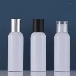 Storage Bottles High Quality PET Plastic Empty White Cosmetic 100ml 3OZ Toner Cream Lotion Bottle With Cap