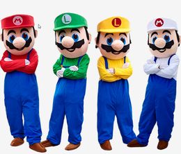 Super Mascot Costume Party Fancy Dress Brothers Suits Adult