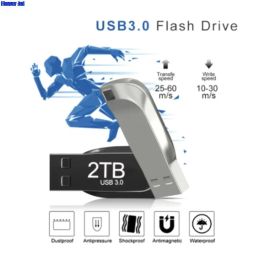 Waterproof 2TB Metal Usb 3.0 Pen Drive 2TB Usb Flash Drives 1TB High Speed Pendrive Usb Flash Disc New Upgraded TYPE-C Adapter