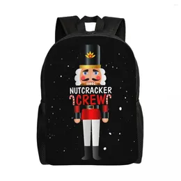 Backpack Nutcracker Crew Matching Family Christmas Gift Backpacks Waterproof College School Nutcrackers Cartoon Bag Print Bookbag