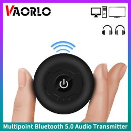 Adapter Multipoint Bluetooth 5.0 Audio Transmitter 3.5mm AUX RCA 3.5mm AUX Low Latency HighFidelity Stereo Wireless Adapter For TV PC