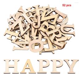 Decorative Figurines 52pcs/set Decoration DIY Mixed Party Home Wooden Letters Alphabet Word Educational Patchwork Numbers Handmade Arts