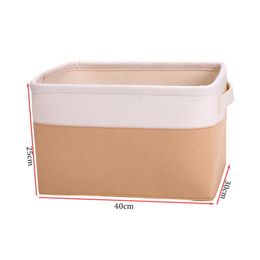 New Folding Storage Basket Felt Fabric Storage Boxes Organizer Containers With Handles For Nursery Toys Clothes Magazine