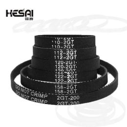 GT2 Closed Loop Timing Belt Rubber 2GT 6mm 3D Printers Parts 110 112 122 158 200 280 300 400 610 852 mm Synchronous Belts Part