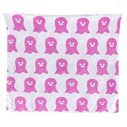 Blankets Halloween Pink Ghost Blanket Throw Boo Aesthetic Soft For Room