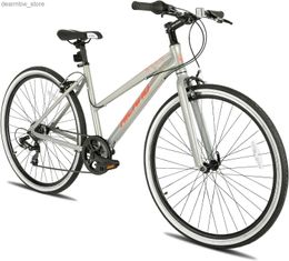 Bikes Aluminum Hybrid Bike Shimano Drivetrain 7 Speeds 700C Wheels Commuter Bike City Bike for Men Women L48