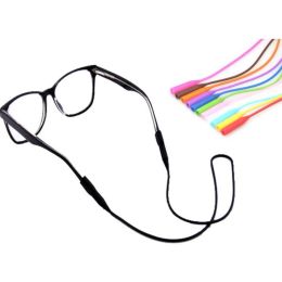 1pcs Candy Colour Elastic Silicone Eyeglasses Straps Sunglasses Chain Sports Anti-Slip String Glasses Ropes Band Cord Holder