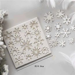Winter Santa Claus Snowflake Tree Sugarcraft Fondant Christmas Cake Moulds Mould for the Kitchen Baking Cake Decorating Tools