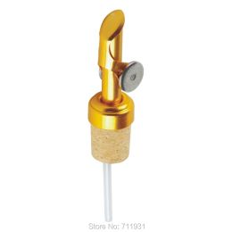 Patent Item FREE SHIPPING 25pcs/Lot High Quality Delicacy Gold Colour Liquor Spout Wine Pourer Cork Bottle Pourer