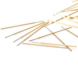 100PCS P02-Q1 Spring Test Pin P02-Q Test Probe Copper Pogo Pin Metal Test Needle Test Tool 24.7mm Dia 0.68mm 0.48mm