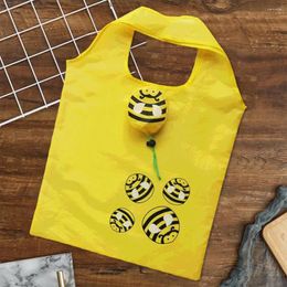 Storage Bags Reusable Bag Eco-friendly Shopping Durable Totes With Cute Cartoon Design Folding Handles For Easy Grocery Hauls