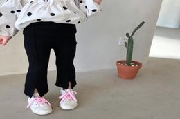 Girls Pants Trousers 2021 Spring Kids Stretch Roman Style Leggings Toddler Baby Cotton Pants 18Y Children Fashion Clothes White B7034419