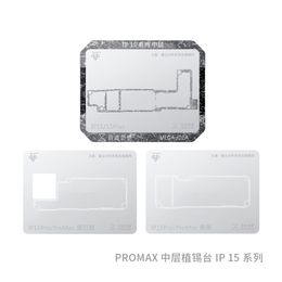 MEGA IDEA Middle Layer Board Plant Tin Platform BGA Reballing Stencil Kit for iPhone 11 12 13 14 15 PRO X XR XS MAX Repair Tools