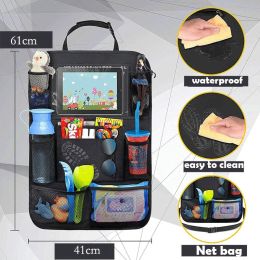 1/2PCS Children Car Seat Organiser Multifunctional Oxford Fabric Car Back Multi Pocket Storage Bag with Tablet Holder Protector