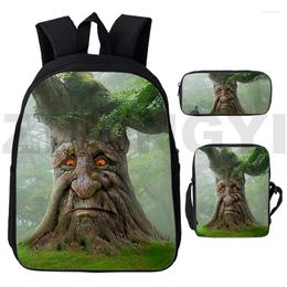 Backpack Funny Game Wise Mystical Tree 3D Print Backpacks Fashion Women 3 Pcs/Set Canvas School For College Students
