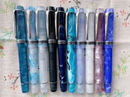 Pens New Kaigelu 316 Resin Fountain Pen Beautiful Blue Color Matching Of Office Writing Out of Print Ink Pen Gift Rose Gold Clip