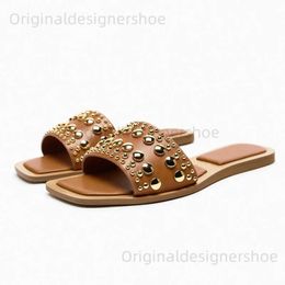 Slippers Luxury Brand Casual Slippers Summer 2024 New Women Shoes Slides Fashion Flip Flops Comfort Beach Shoes Lady Flat Sandals T240409