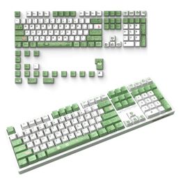 Accessories 129 Keys Green Frog Keycaps OEM Profile 12mm Thick PBT Keycap For 61/87/104/108 Layout Mechanical Keyboard Keycaps